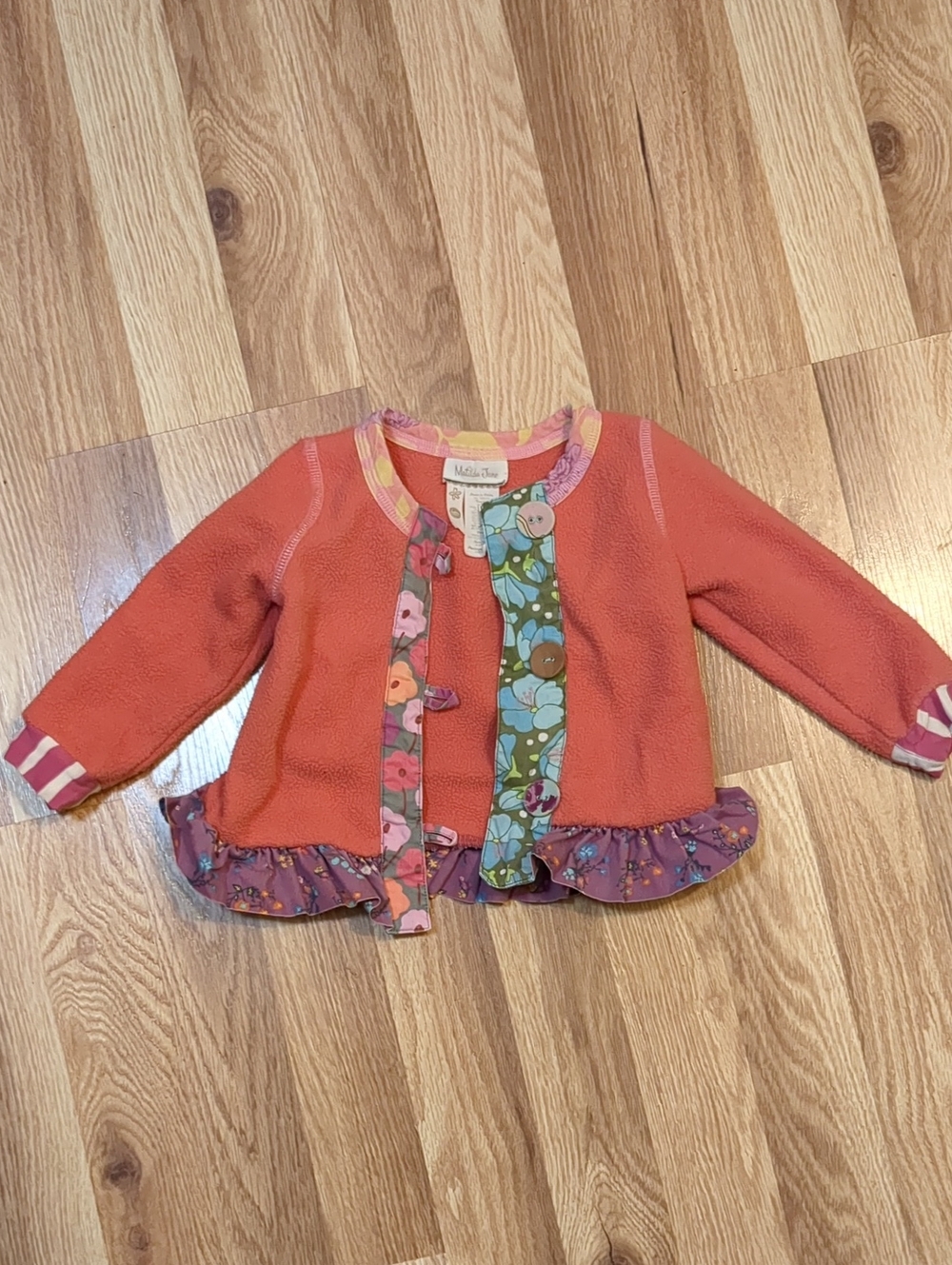 Matilda Jane Coral Fleece Ruffle Cardigan for Kids
